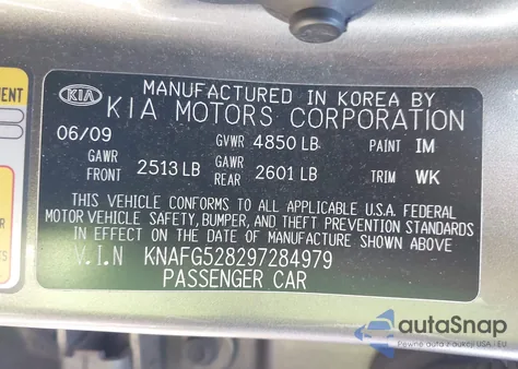 2009 Kia Rondo Lx из США, поврежденный, VIN KNAFG528297284979